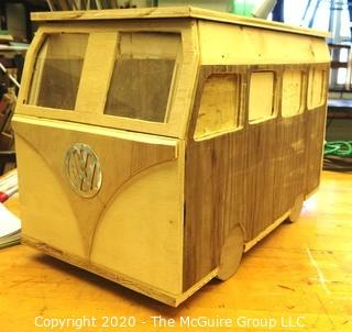 Student Made VW Bug Little Library Box.  Measures approximately 15" x 23"x 12.  Opens from Top.  