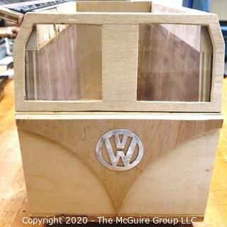 Student Made VW Bug Little Library Box.  Measures approximately 15" x 23"x 12.  Opens from Top.  