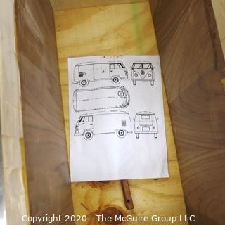 Student Made VW Bug Little Library Box.  Measures approximately 15" x 23"x 12.  Opens from Top.  