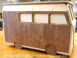 Student Made VW Bug Little Library Box.  Measures approximately 15" x 23"x 12.  Opens from Top.  