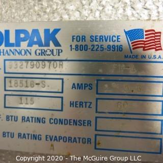 Kolpack Walk In Freezer.  Condenser is on the outside.  Interior measures approximately 21' x 9'.  Description altered on 12/28 at 5:01 EST