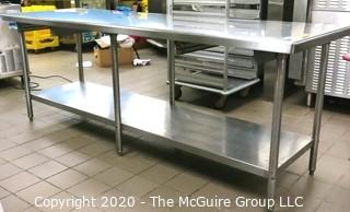 30 x 96 x 36"t Stainless Steel Prep Table