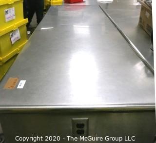 30 x 80 x 36"t Stainless Steel Prep Table with Sliding Door Storage 