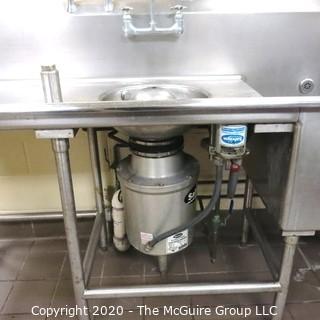 30 x 168 x 37"t Stainless Steel Wash Station with Salvajor Waste Disposal System 