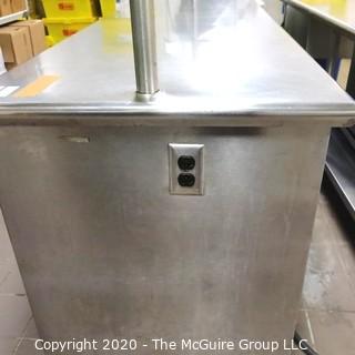 30 x 96 x 36"t Stainless Steel Prep Table with Overhead Pot Rack