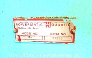 230V 2HP Powermatic Commercial Grade Bandsaw; Model 81; S/N 181257; Made in Tennessee; condition unknown.  