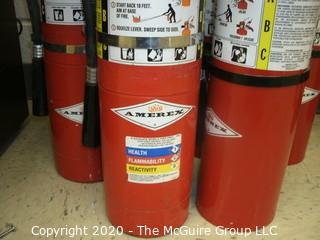 (6) AMEREX fire extinguishers and hangers