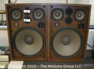 Pair of Vintage 1973 Kenwood KL-777 4-Way 6-Speaker System 100W Speakers