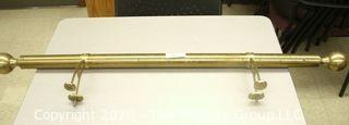 Brass rail and mounting arms ~4 feet long