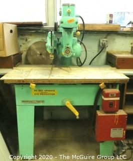 Rockwell 10" Radial Arm Saw On Heavy Cast Iron Stand