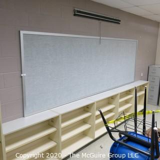 4' X 12' WHITE BOARD IN METAL FRAME (BUYER TO REMOVE FROM WALL)