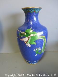 Collection includes Quimper cup, enameled vase, and hand painted bunny