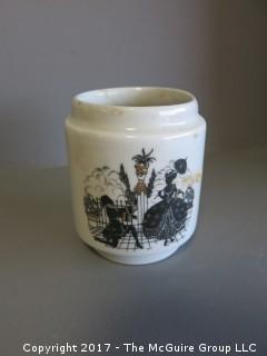 Collection includes Quimper cup, enameled vase, and hand painted bunny