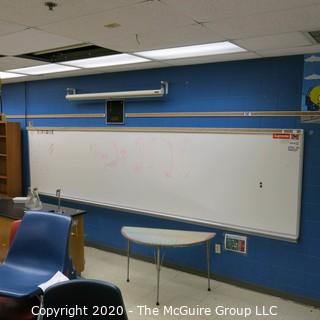 4' X 16' White Board In Metal Frame (You Must Remove From Wall)