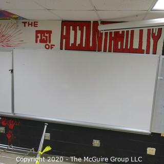 4' X 8' WHITE BOARD IN METAL FRAME (YOU MUST REMOVE)