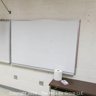 4' X 6' WHITE BOARD IN METAL FRAME (BUYER TO REMOVE FROM WALL)