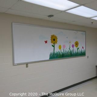 4' X 8' WHITE BOARD IN METAL FRAME (BUYER TO REMOVE FROM WALL)