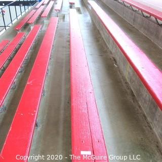 9" x 19' Original Wood Bleacher Bench from the Pit.