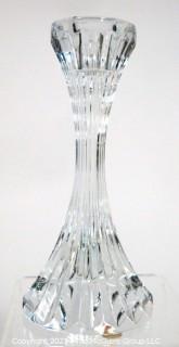 Set of (4) Baccarat Cut Crystal Candle Sticks with Deep Bevel Cuts in Massena Pattern.  They measure approximately 6 1/2" tall. 