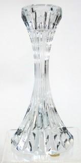 Set of (4) Baccarat Cut Crystal Candle Sticks with Deep Bevel Cuts in Massena Pattern.  They measure approximately 6 1/2" tall. 