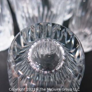 Set of (8) Baccarat Cut Crystal Highball Glasses with Deep Bevel Cuts in Sought After Massena Pattern.  They measure approximately 6" tall {Note: Description adjusted 2/1/21 @3:18pm ET}