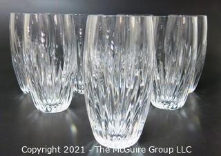 Set of (8) Baccarat Cut Crystal Highball Glasses with Deep Bevel Cuts in Sought After Massena Pattern.  They measure approximately 6" tall {Note: Description adjusted 2/1/21 @3:18pm ET}