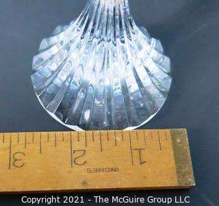 Set of (8) Baccarat Cut Crystal Champagne Flutes with Deep Bevel Cuts in Sought After Massena Pattern.   They measure approximately 9" tall. <br> <br>

These retail at $360 each