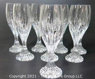 Set of (8) Baccarat Cut Crystal Cordials with Deep Bevel Cuts in Sought After Massena Pattern.   They measure approximately 5 1/2" tall. {Note: Description Altered 2/1/21 at 3:32pm ET}