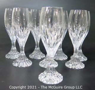 Set of (8) Baccarat Cut Crystal Cordials with Deep Bevel Cuts in Sought After Massena Pattern.   They measure approximately 5 1/2" tall. {Note: Description Altered 2/1/21 at 3:32pm ET}