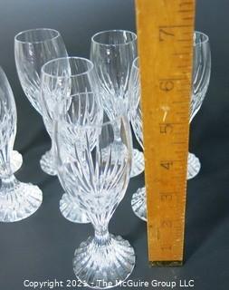 Set of (8) Baccarat Cut Crystal Cordials with Deep Bevel Cuts in Sought After Massena Pattern.   They measure approximately 5 1/2" tall. {Note: Description Altered 2/1/21 at 3:32pm ET}