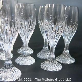 Set of (8) Baccarat Cut Crystal Cordials with Deep Bevel Cuts in Sought After Massena Pattern.   They measure approximately 5 1/2" tall. {Note: Description Altered 2/1/21 at 3:32pm ET}