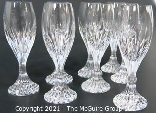 Set of (8) Baccarat Cut Crystal Cordials with Deep Bevel Cuts in Sought After Massena Pattern.   They measure approximately 5 1/2" tall. {Note: Description Altered 2/1/21 at 3:32pm ET}