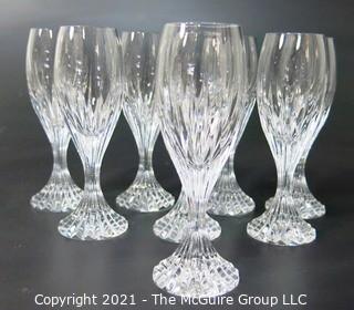 Set of (8) Baccarat Cut Crystal Cordials with Deep Bevel Cuts in Sought After Massena Pattern.   They measure approximately 5 1/2" tall. {Note: Description Altered 2/1/21 at 3:32pm ET}