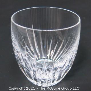 Set of 8 Baccarat Cut Crystal Tumblers with Deep Bevel Cuts in Sought After Massena Pattern.   They measure approximately 3 1/2" tall.