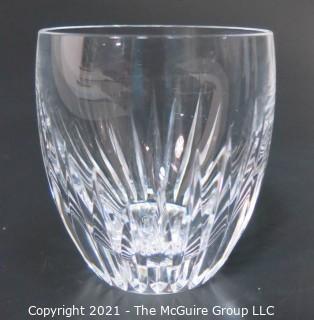 Set of 8 Baccarat Cut Crystal Tumblers with Deep Bevel Cuts in Sought After Massena Pattern.   They measure approximately 3 1/2" tall.