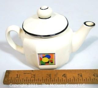 Small Porcelain Art Deco Tea Pot Made in Slovakia.  Measures approximately 6" x 4"