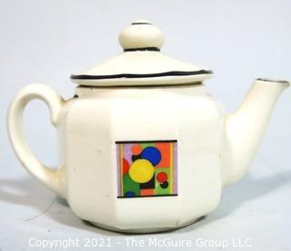 Small Porcelain Art Deco Tea Pot Made in Slovakia.  Measures approximately 6" x 4"