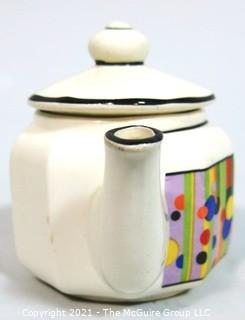 Small Porcelain Art Deco Tea Pot Made in Slovakia.  Measures approximately 6" x 4"