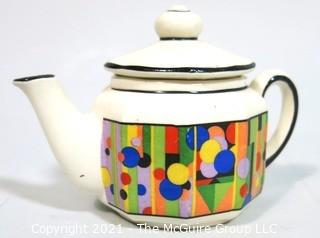 Small Porcelain Art Deco Tea Pot Made in Slovakia.  Measures approximately 6" x 4"