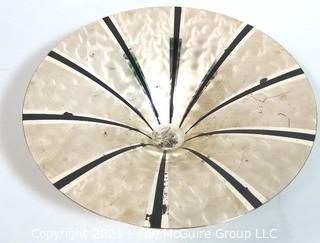 Art Deco Large WMF Ikora Silver Plated Bowl Center Piece.  Some Chips in Enamel.  Measures approximately 14" in diameter. 