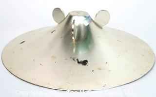 Art Deco Large WMF Ikora Silver Plated Bowl Center Piece.  Some Chips in Enamel.  Measures approximately 14" in diameter. 