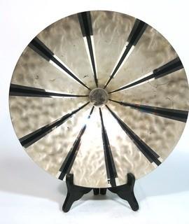 Art Deco Large WMF Ikora Silver Plated Bowl Center Piece.  Some Chips in Enamel.  Measures approximately 14" in diameter. 