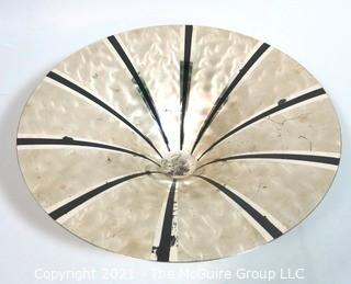 Art Deco Large WMF Ikora Silver Plated Bowl Center Piece.  Some Chips in Enamel.  Measures approximately 14" in diameter. 