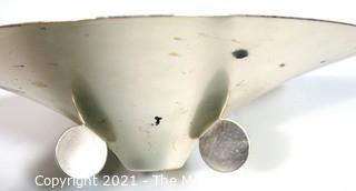 Art Deco Large WMF Ikora Silver Plated Bowl Center Piece.  Some Chips in Enamel.  Measures approximately 14" in diameter. 