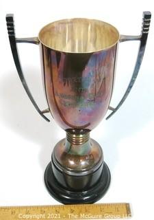 1963 Silver Plated Loving Cup Trophy for the Sportsman Inn Angling Club.  Measures approximately 12" Tall