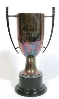 1963 Silver Plated Loving Cup Trophy for the Sportsman Inn Angling Club.  Measures approximately 12" Tall