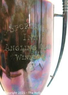 1963 Silver Plated Loving Cup Trophy for the Sportsman Inn Angling Club.  Measures approximately 12" Tall