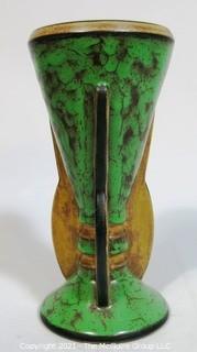 Green Louis Lourioux Art Deco  Pottery Vase, Made in France.  Measures approximately 10" tall.