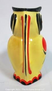 Art Deco Ditmar Urbach Czechoslovakia Porcelain Pottery Toucan Pitcher. Measures approximately 7 1/2" tall.