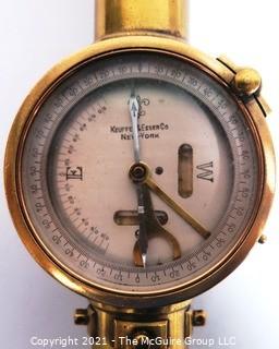 Antique Brass Keuffel & Esser Co. New York, Surveyor's Transit Level. 